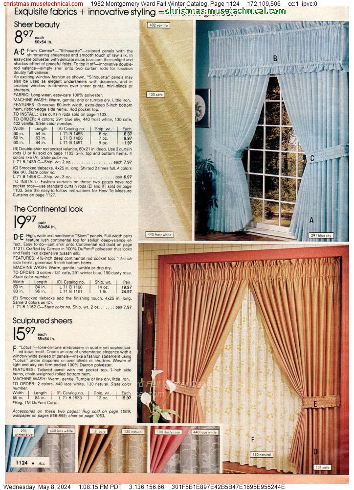 1982 Montgomery Ward Fall Winter Catalog, Page 1124