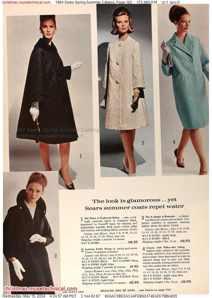 1964 Sears Spring Summer Catalog, Page 162