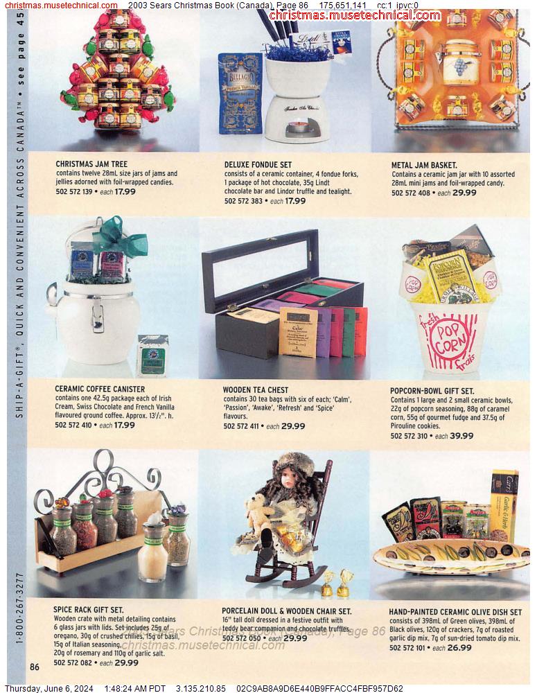 2003 Sears Christmas Book (Canada), Page 86
