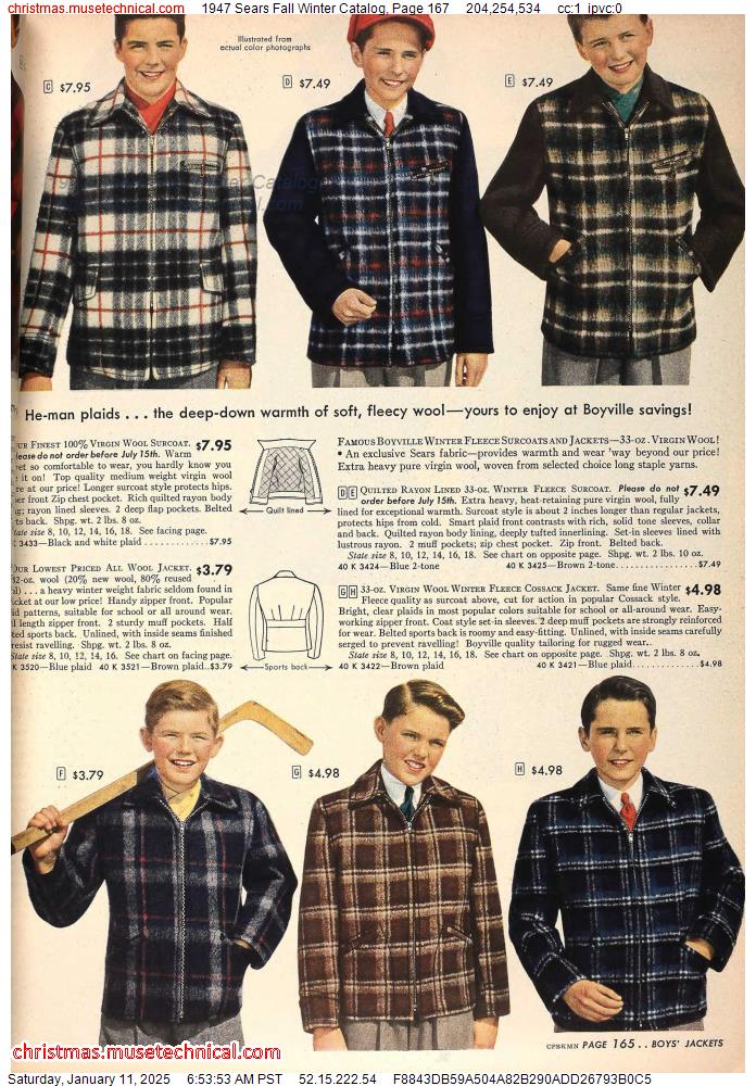 1947 Sears Fall Winter Catalog, Page 167