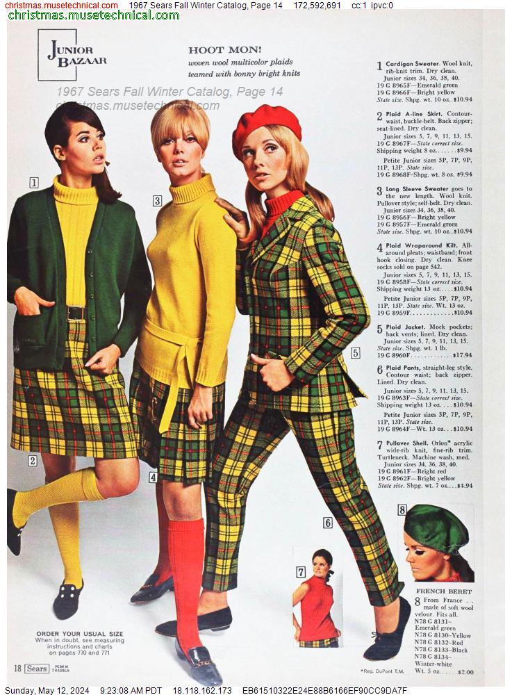 1967 Sears Fall Winter Catalog, Page 14