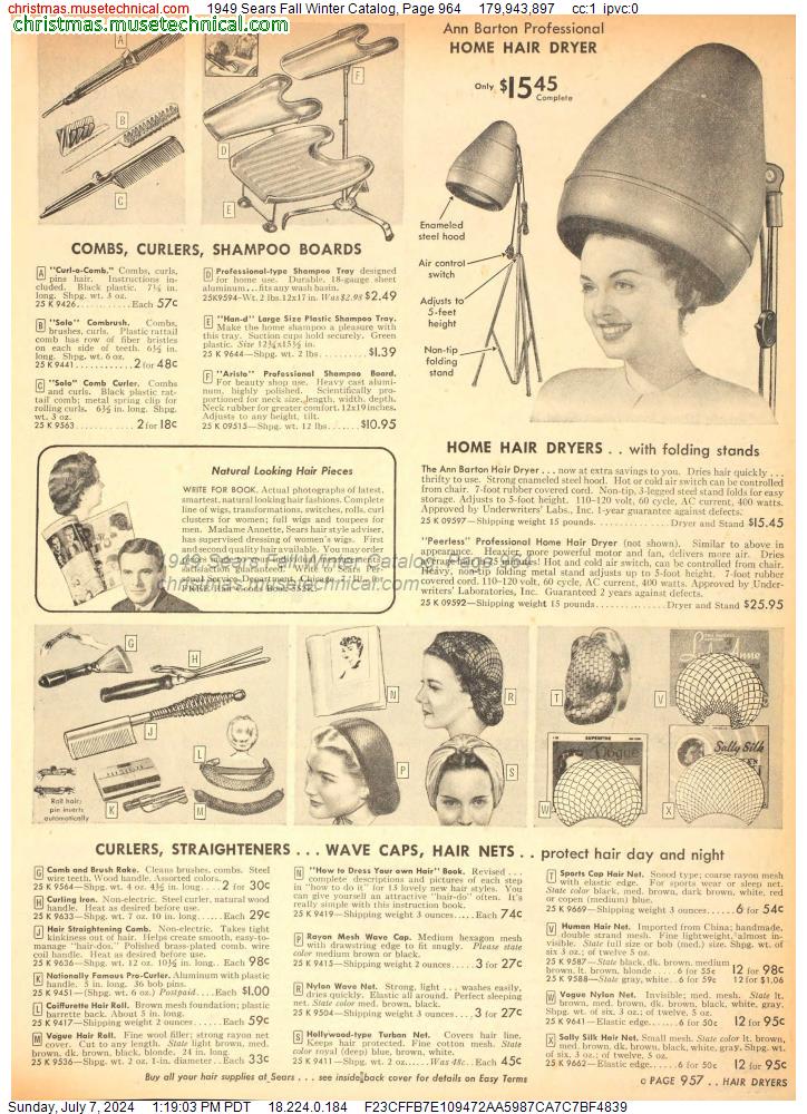 1949 Sears Fall Winter Catalog, Page 964