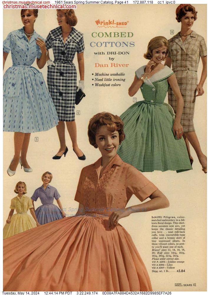 1961 Sears Spring Summer Catalog, Page 41