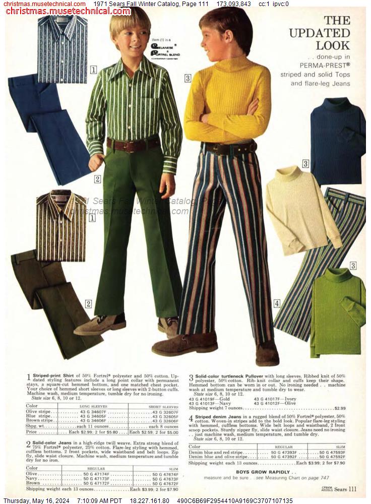 1971 Sears Fall Winter Catalog, Page 111
