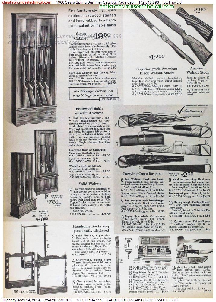 1966 Sears Spring Summer Catalog, Page 696
