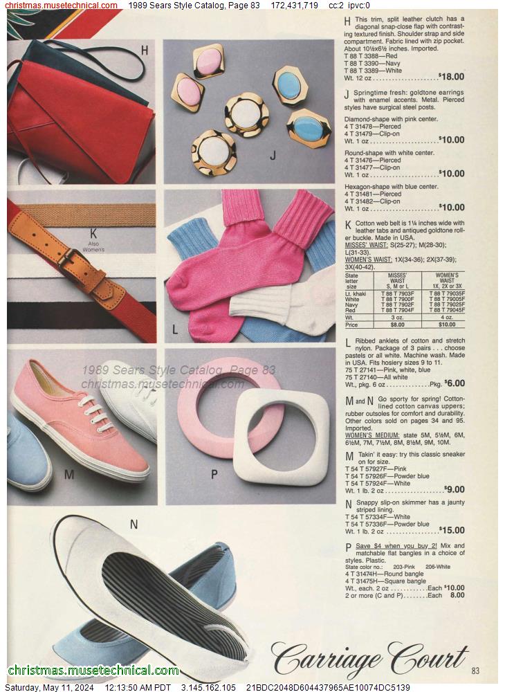 1989 Sears Style Catalog, Page 83