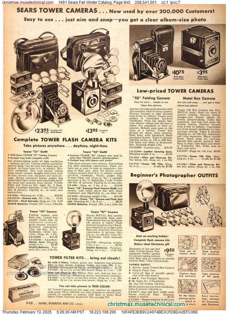 1951 Sears Fall Winter Catalog, Page 940