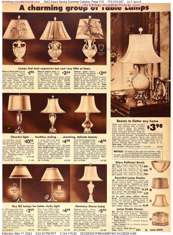 1942 Sears Spring Summer Catalog, Page 715