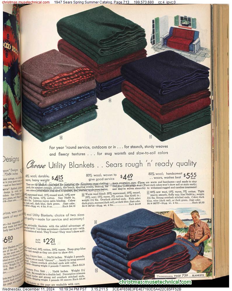 1947 Sears Spring Summer Catalog, Page 713