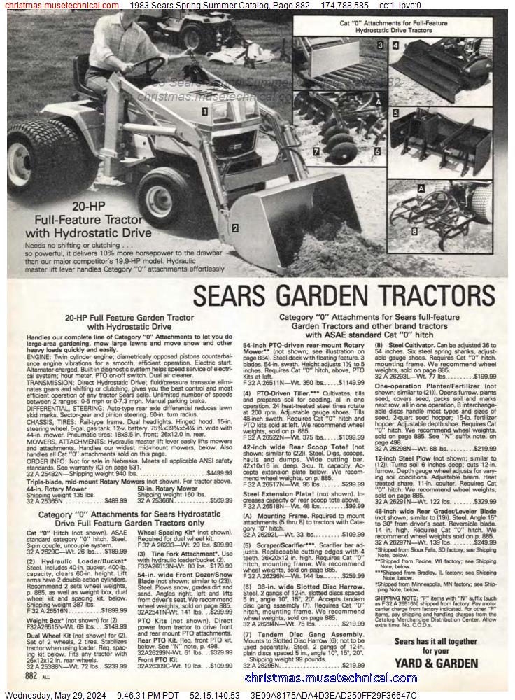 1983 Sears Spring Summer Catalog, Page 882