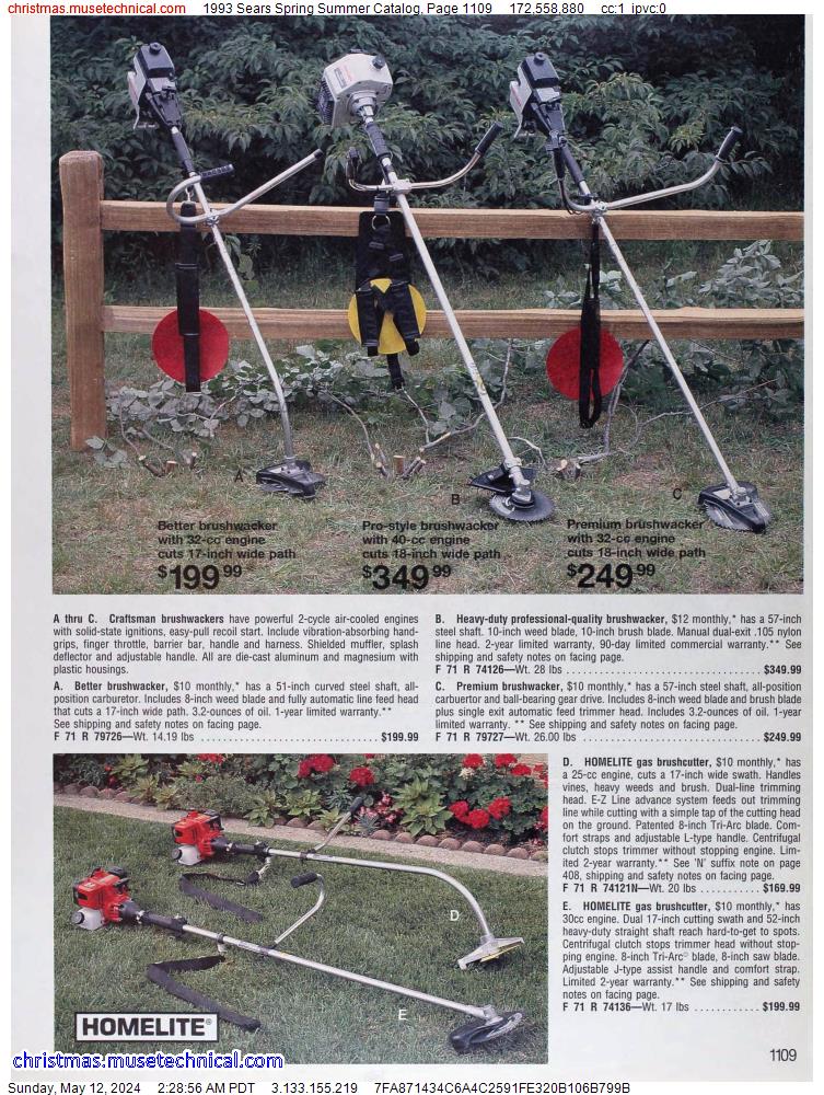 1993 Sears Spring Summer Catalog, Page 1109