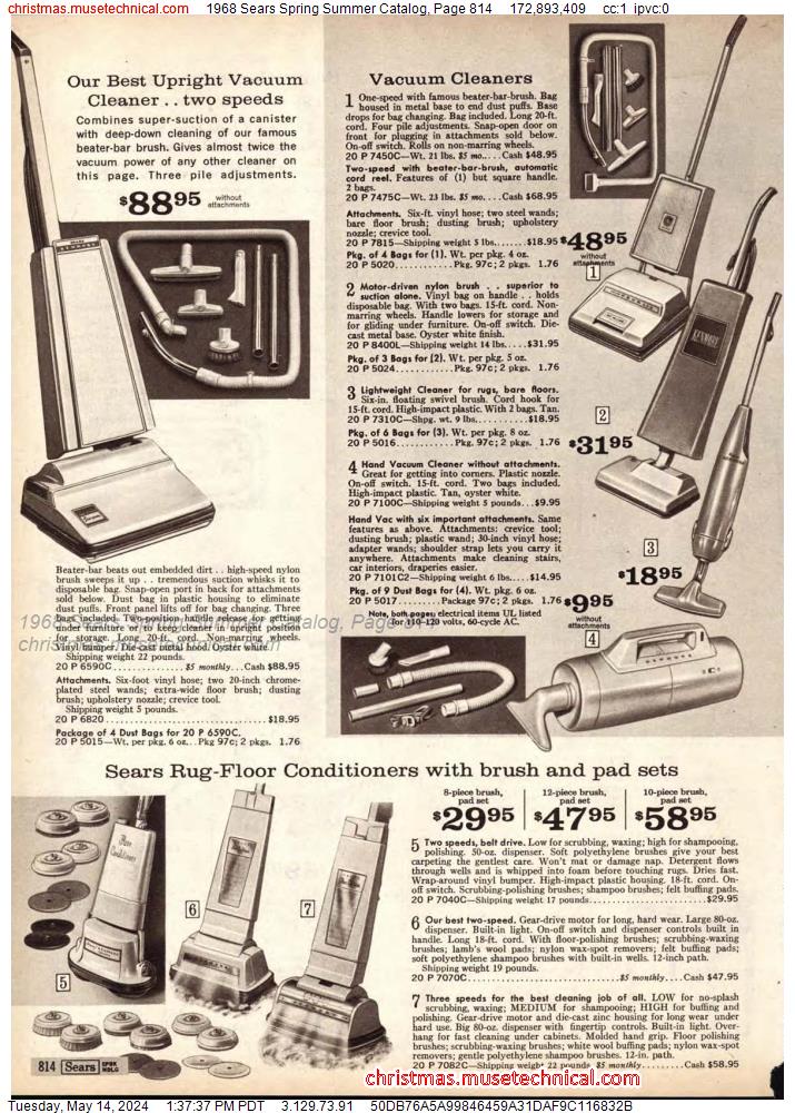 1968 Sears Spring Summer Catalog, Page 814