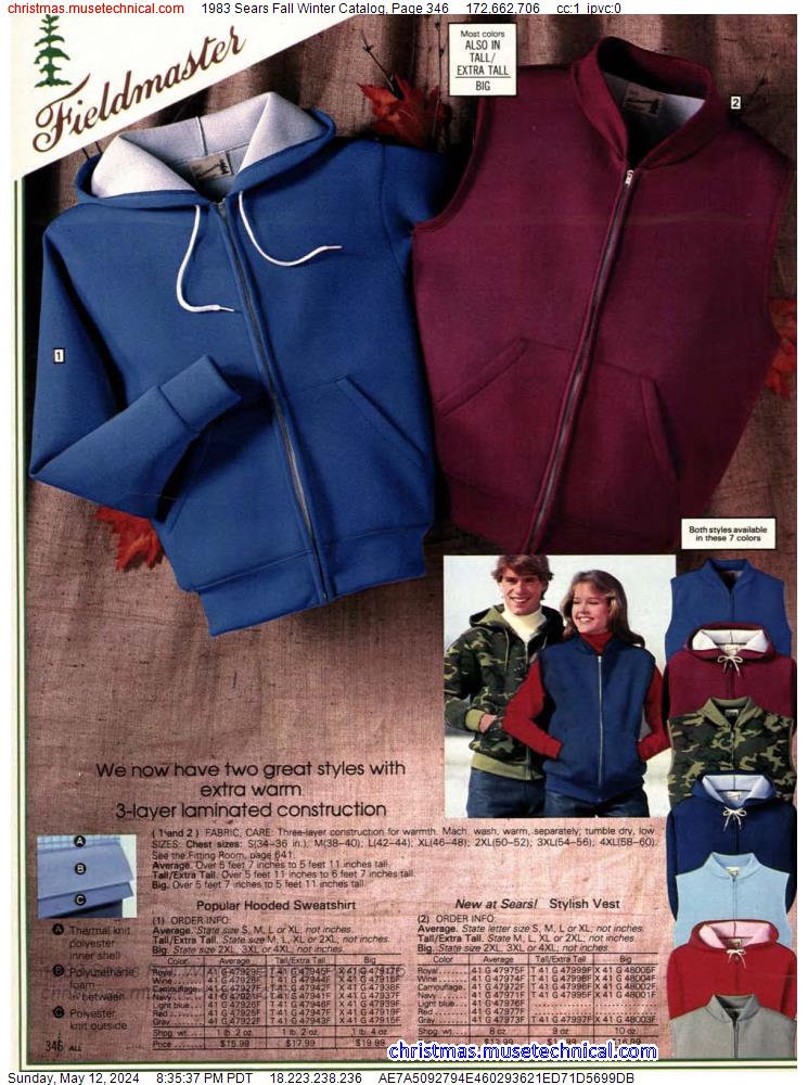 1983 Sears Fall Winter Catalog, Page 346