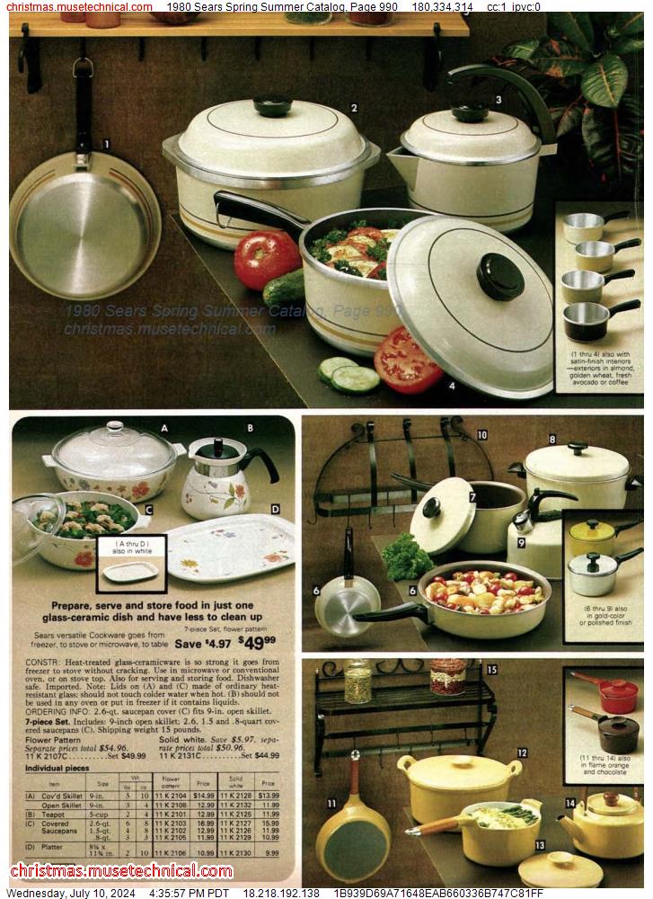 1980 Sears Spring Summer Catalog, Page 990