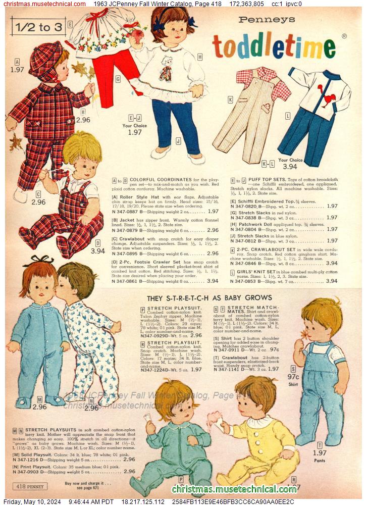 1963 JCPenney Fall Winter Catalog, Page 418