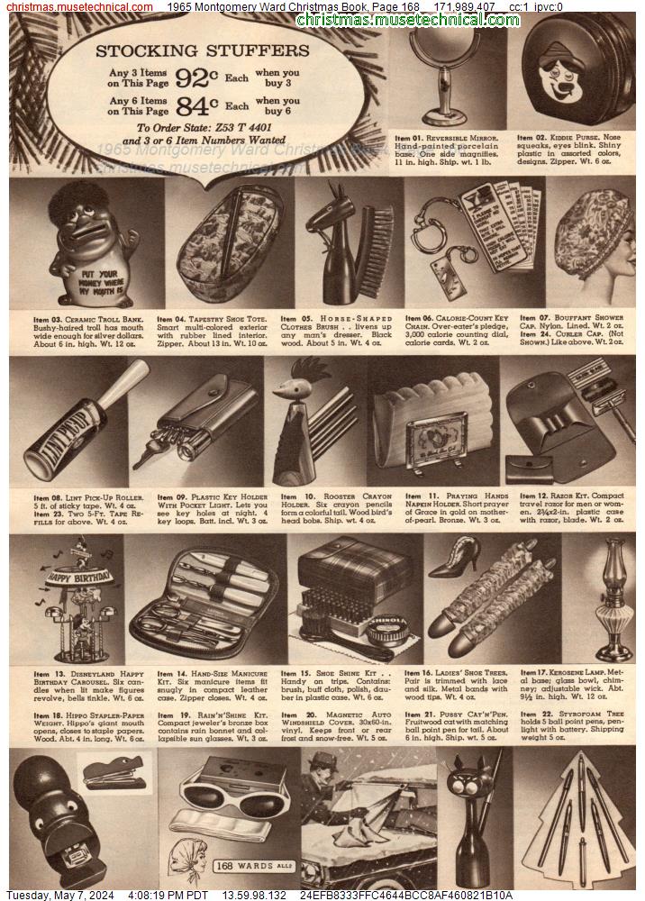1965 Montgomery Ward Christmas Book, Page 168