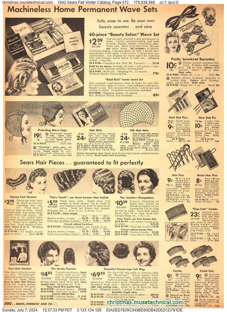 1942 Sears Fall Winter Catalog, Page 572