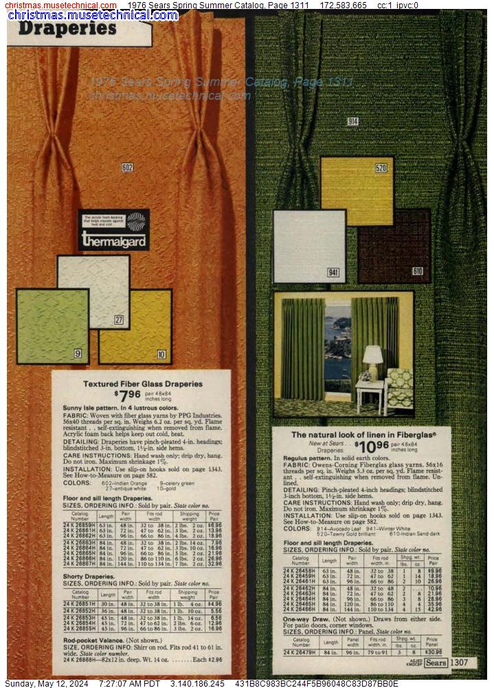 1976 Sears Spring Summer Catalog, Page 1311