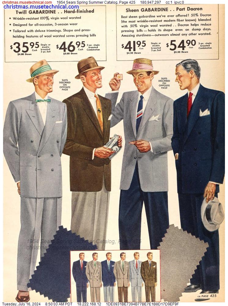 1954 Sears Spring Summer Catalog, Page 425