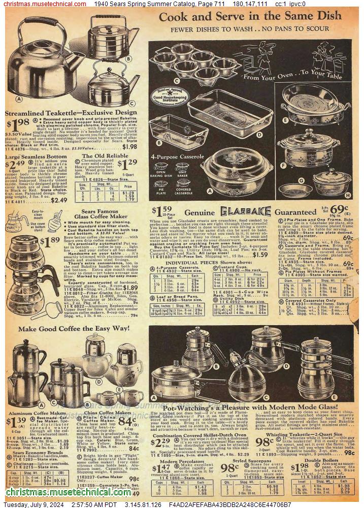 1940 Sears Spring Summer Catalog, Page 711