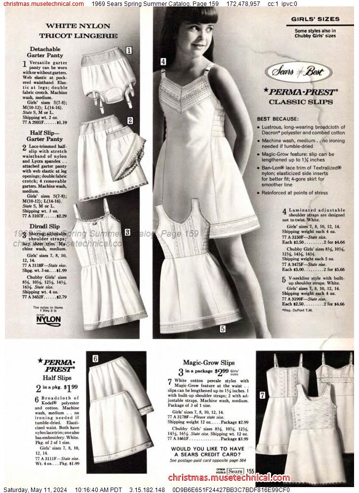 1969 Sears Spring Summer Catalog, Page 159