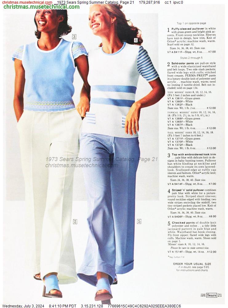 1973 Sears Spring Summer Catalog, Page 21