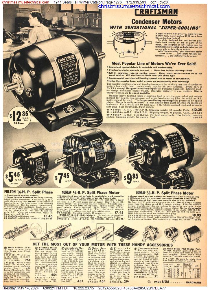 1941 Sears Fall Winter Catalog, Page 1276