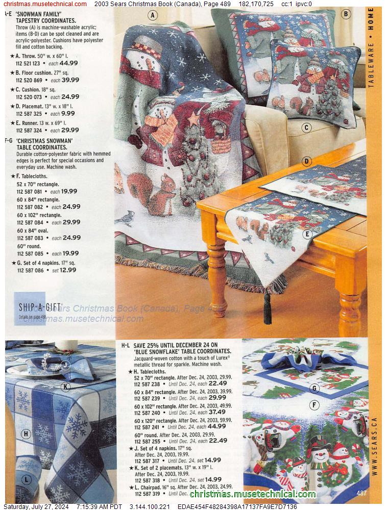2003 Sears Christmas Book (Canada), Page 489