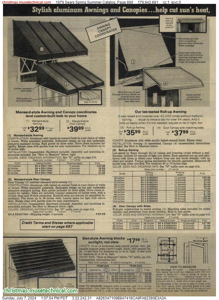 1979 Sears Spring Summer Catalog, Page 890