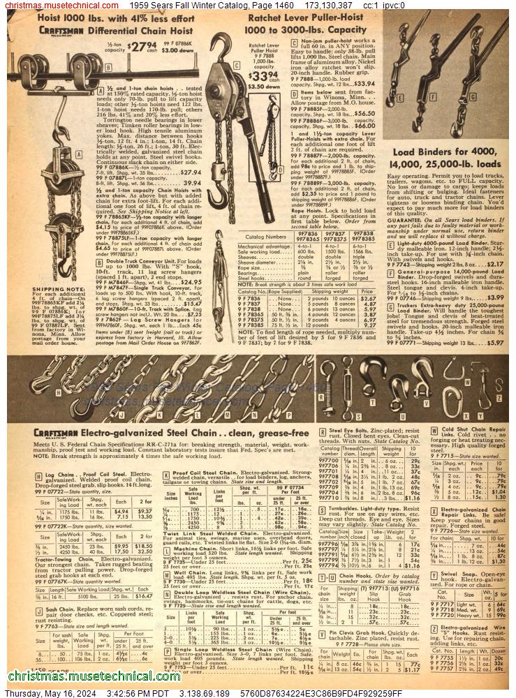 1959 Sears Fall Winter Catalog, Page 1460