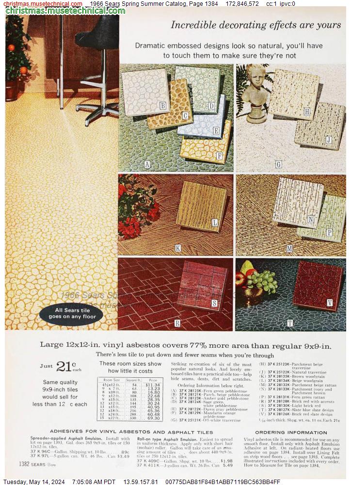 1966 Sears Spring Summer Catalog, Page 1384