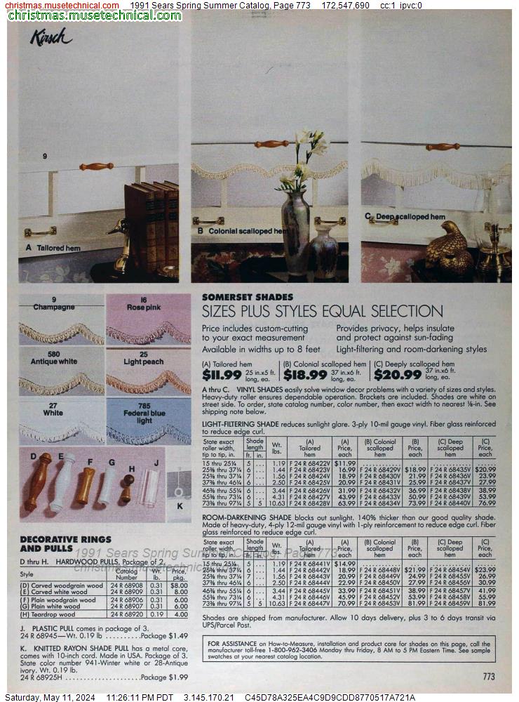 1991 Sears Spring Summer Catalog, Page 773