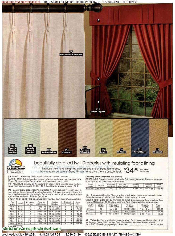 1982 Sears Fall Winter Catalog, Page 1502