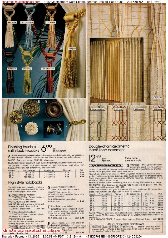 1982 Montgomery Ward Spring Summer Catalog, Page 1088