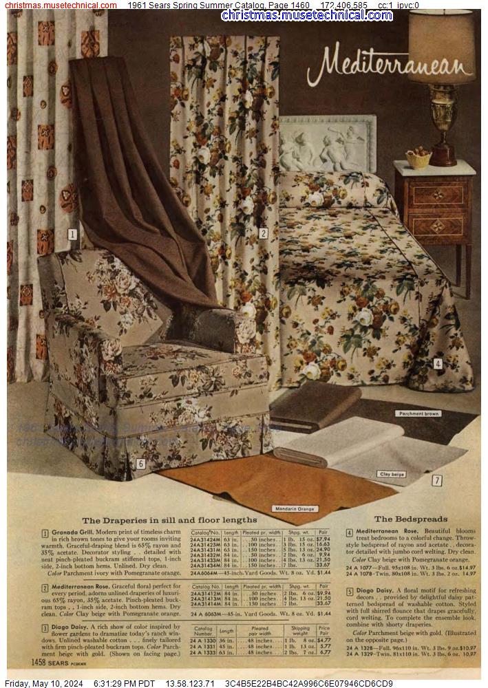 1961 Sears Spring Summer Catalog, Page 1460