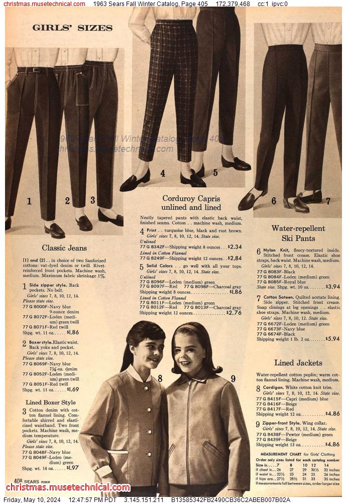 1963 Sears Fall Winter Catalog, Page 405