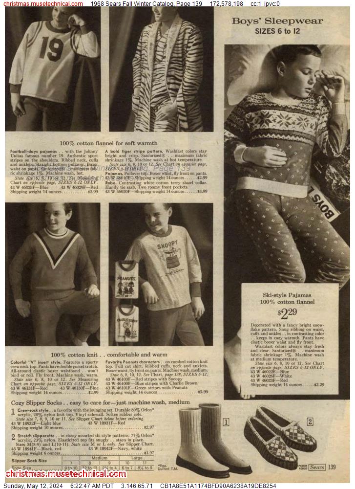 1968 Sears Fall Winter Catalog, Page 139