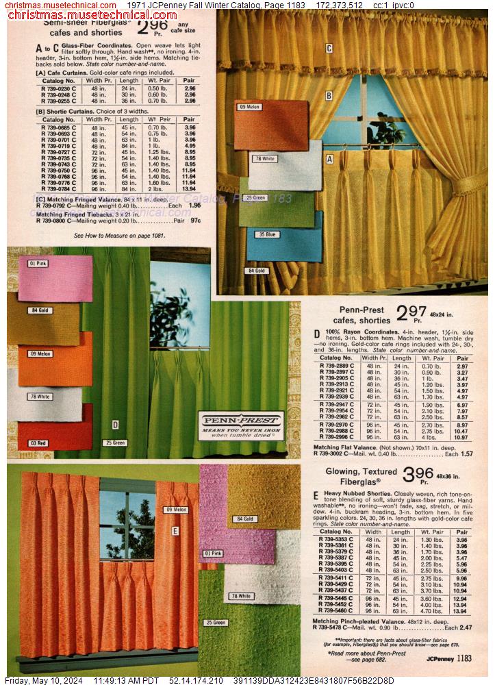 1971 JCPenney Fall Winter Catalog, Page 1183
