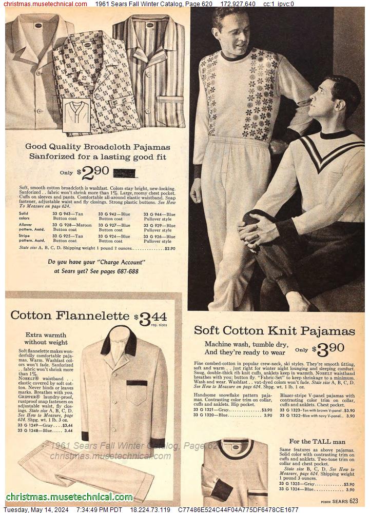 1961 Sears Fall Winter Catalog, Page 620