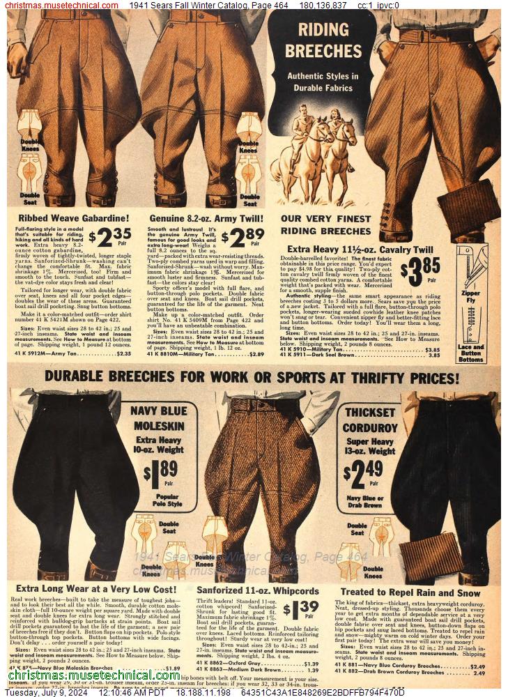 1941 Sears Fall Winter Catalog, Page 464