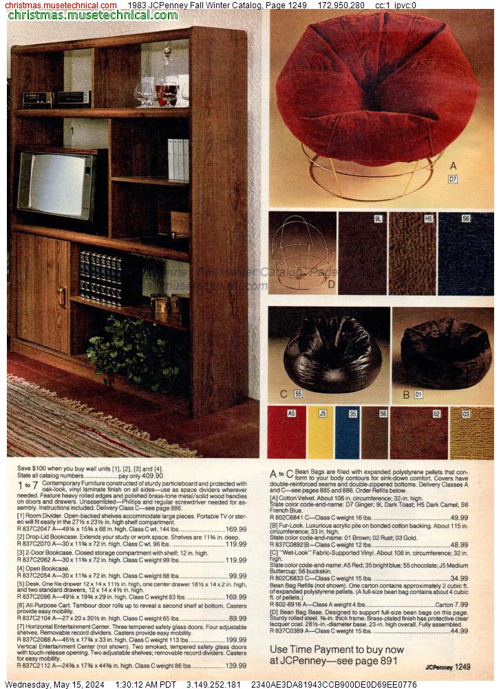 1983 JCPenney Fall Winter Catalog, Page 1249