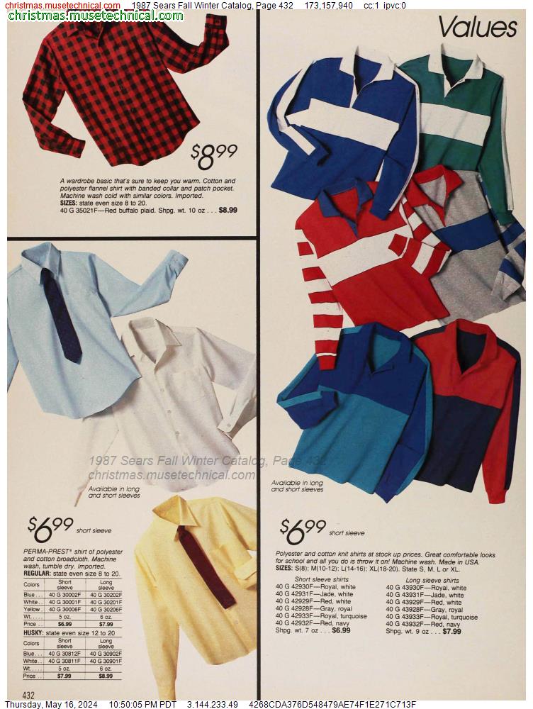 1987 Sears Fall Winter Catalog, Page 432