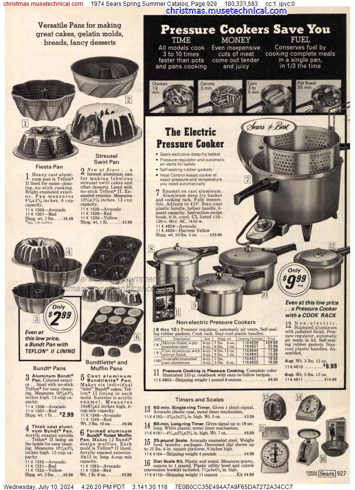 1974 Sears Spring Summer Catalog, Page 929