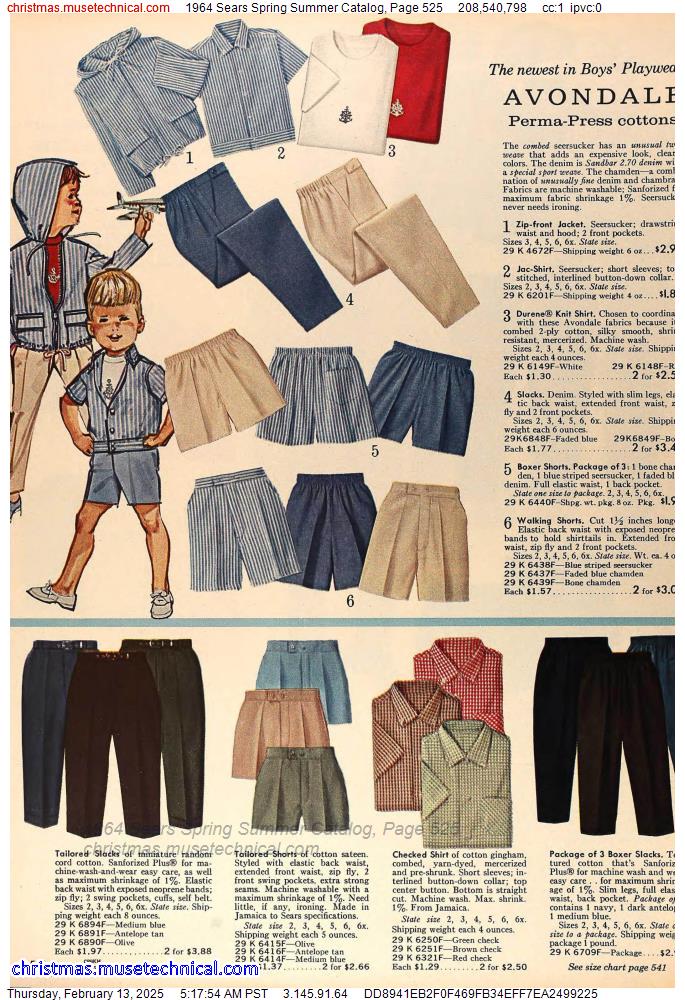 1964 Sears Spring Summer Catalog, Page 525