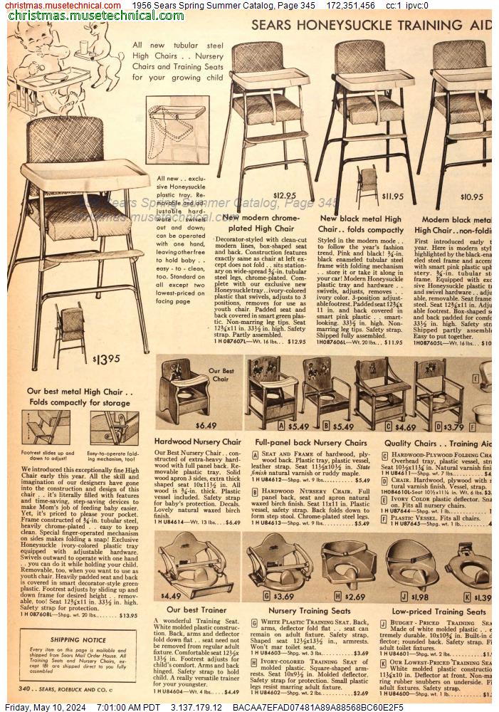 1956 Sears Spring Summer Catalog, Page 345