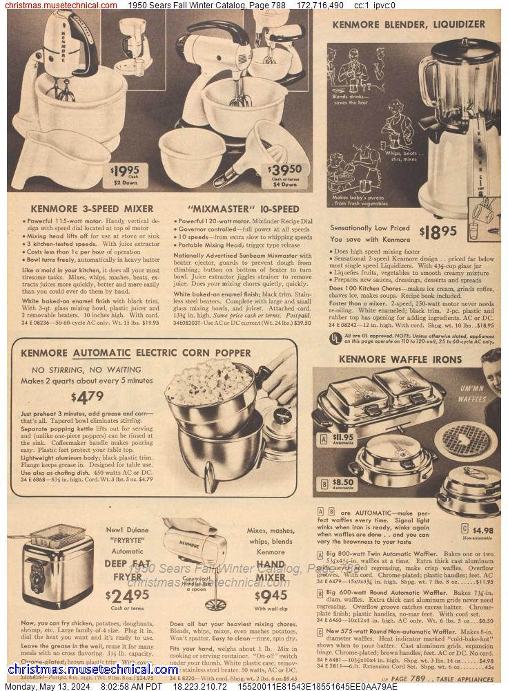 1950 Sears Fall Winter Catalog, Page 788