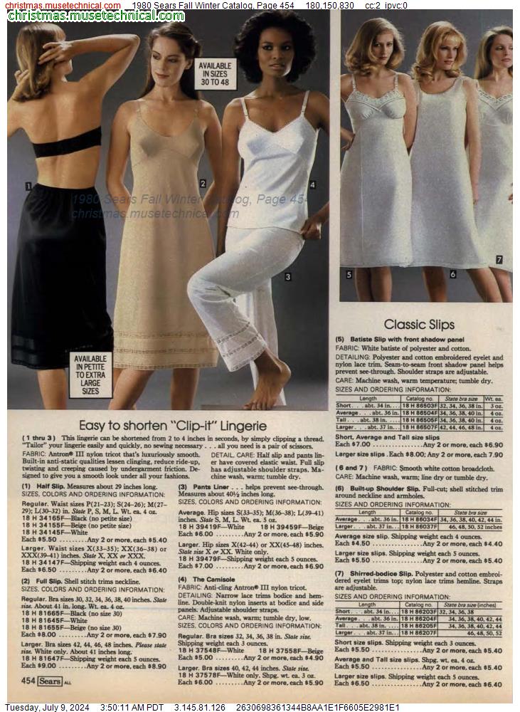 1980 Sears Fall Winter Catalog, Page 454