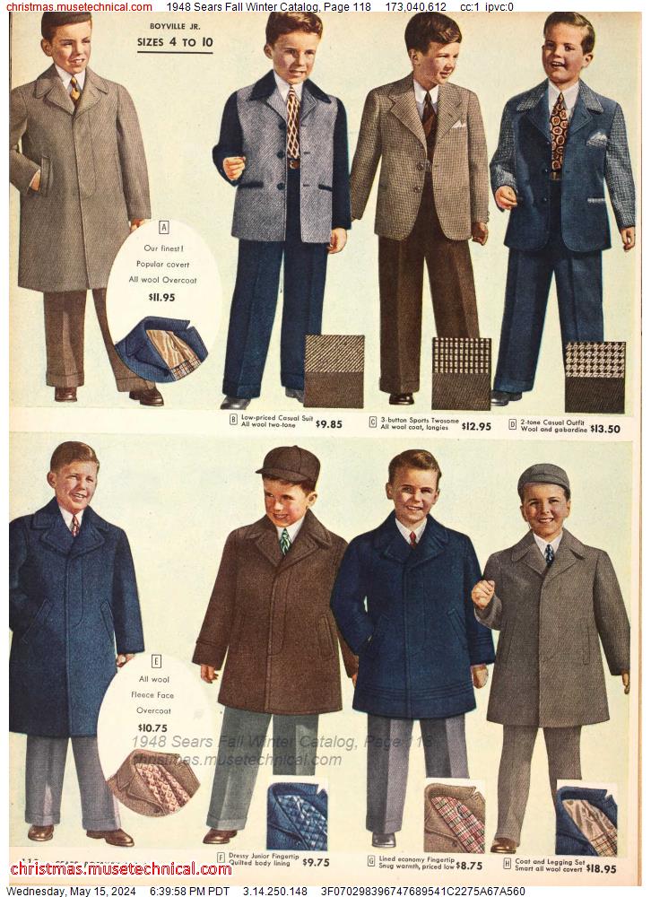 1948 Sears Fall Winter Catalog, Page 118