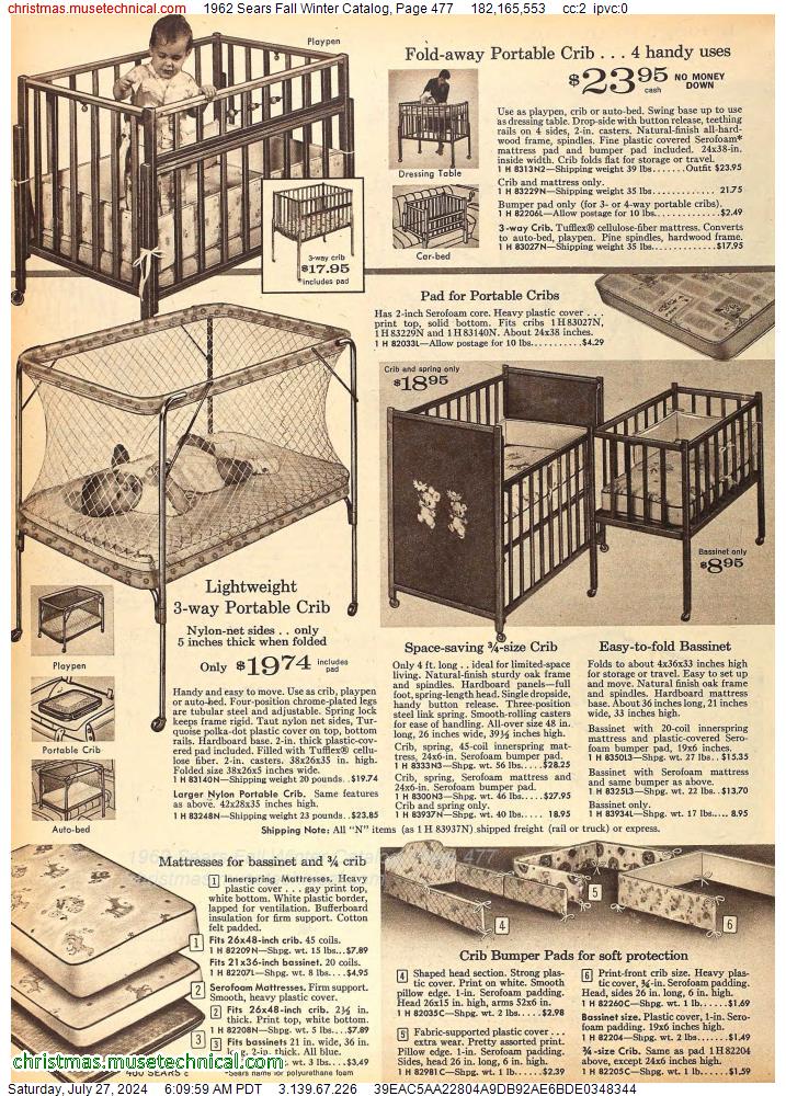 1962 Sears Fall Winter Catalog, Page 477