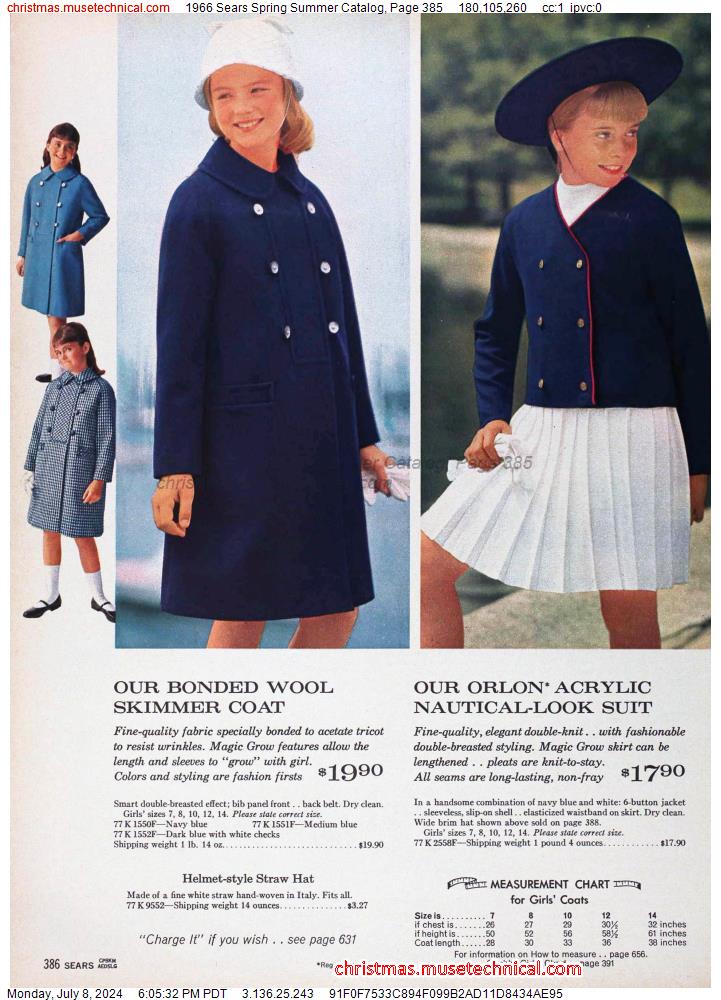 1966 Sears Spring Summer Catalog, Page 385